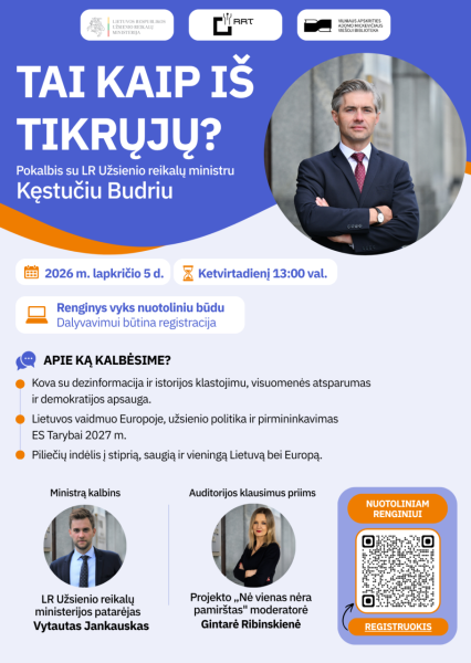 Maloniai kviečiame lapkričio 5 d. 13 val. dalyvauti išskirtinėje skaitmeninio raštingumo projekto...